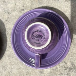 Lilac Fiestaware Cup and Saucers